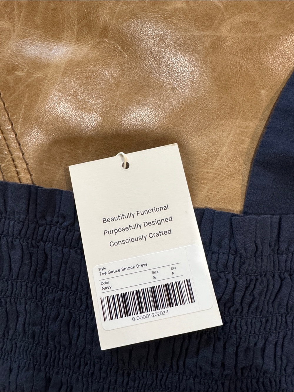 Everlane Navy Blue Smocked Maxi Dress - Picture 5 of 8